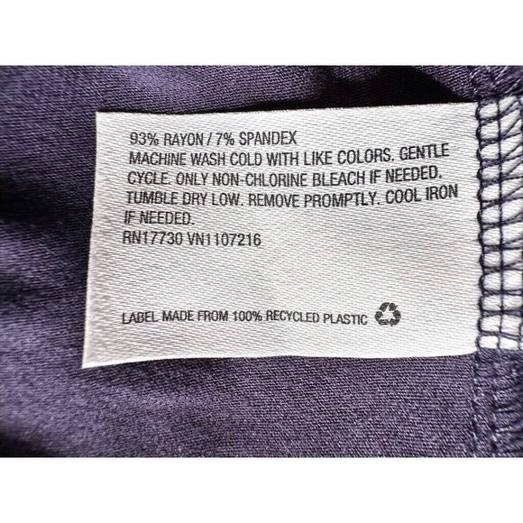 The Nines by Hatch Dress M Navy Blue Long Sleeve Stretchy Jersey Knit Maternity - Picture 6 of 9